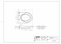 TOTO EWCS450-51AM 取扱説明書 商品図面 施工説明書 分解図 ウォシュレット付補高便座 アプリコットF2A 商品図面1